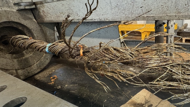 Break test non-rotating steel cable
